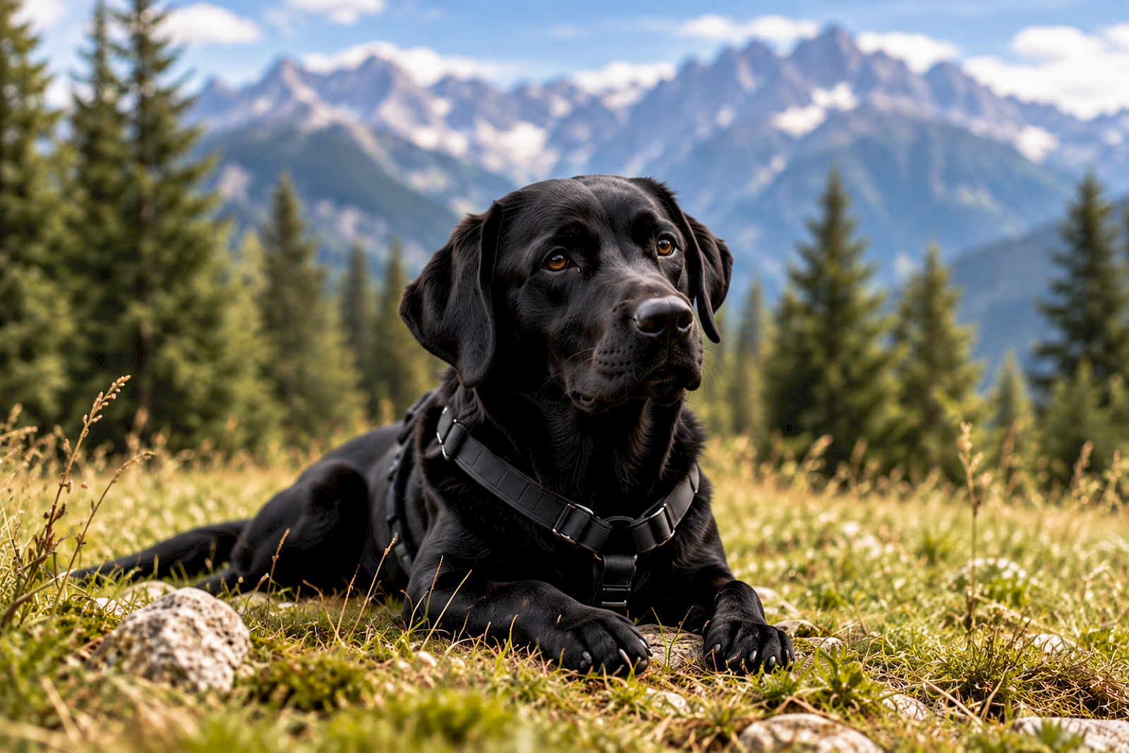 Kenza, chien truffier en formation